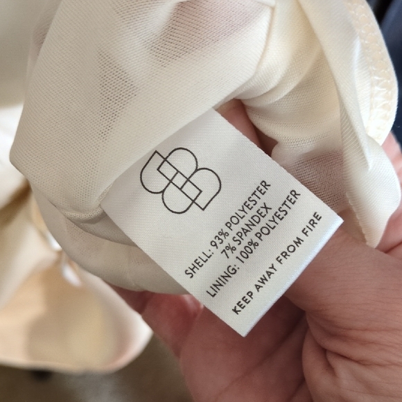 Baltic Born Poppy Satin Midi Dress Ivory Tie Front Med **SMALL SPOT ON BOTTOM - Picture 11 of 13